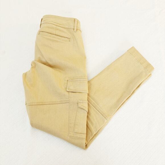 Lauren Ralph Lauren Cargo Carpenter Style Denim Jeans Cream/Tan Size 04 - Picture 3 of 9
